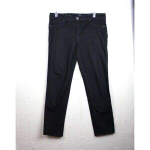 a.n.a. Women's Size 33/16 Bootcut Jeans  Black Solid Cotton Blend Skinny